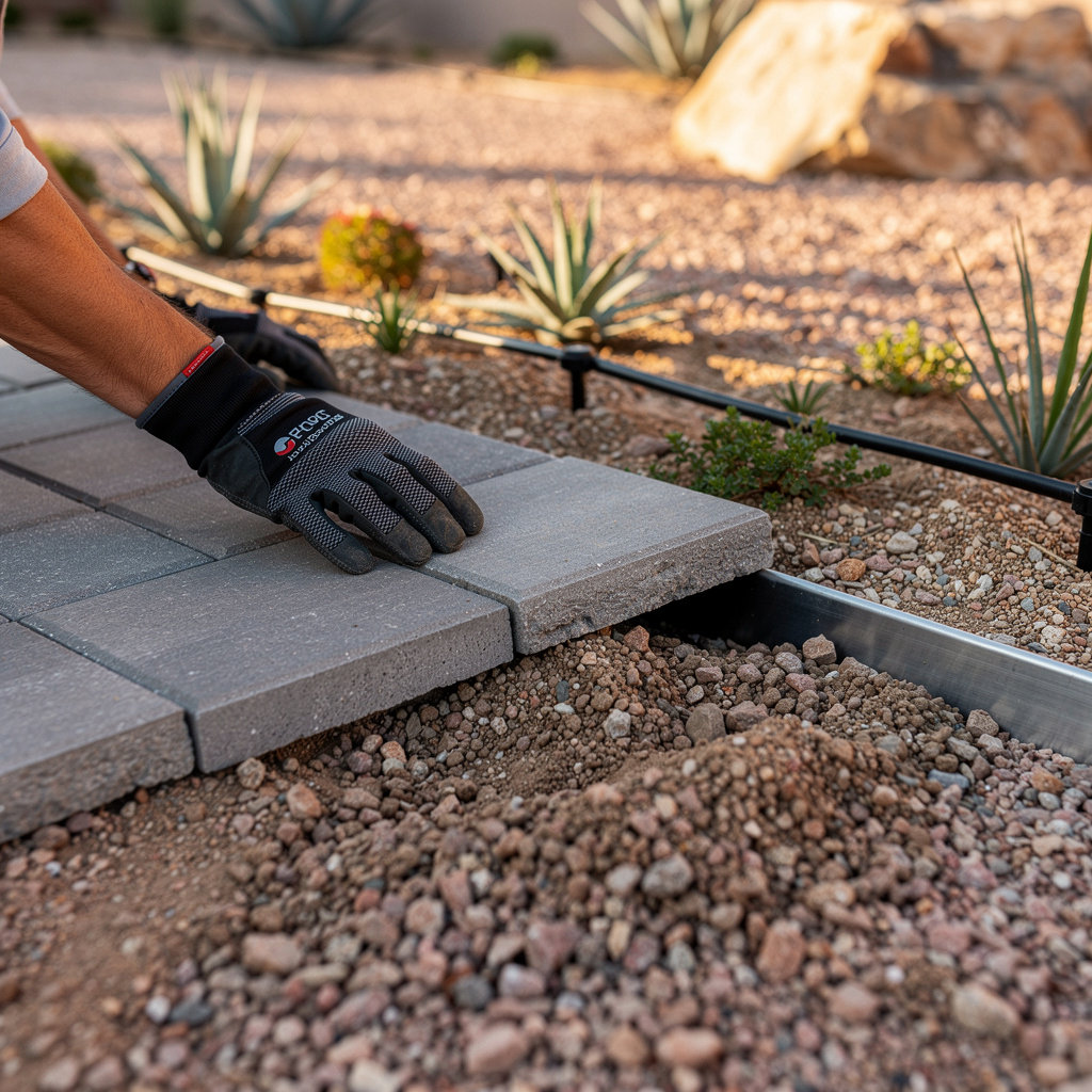 Envirogreen Landscape Design Build expert team designing and constructing a sustainable desert landscape in Scottsdale, Arizona